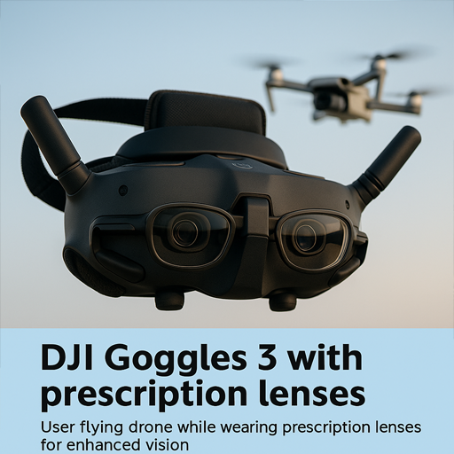 Upgrade Your Vision: VR Prescription Lenses for Headset Users in 2025 9 DJI Goggles 3 with prescription lenses – user flying drone with enhanced vision
