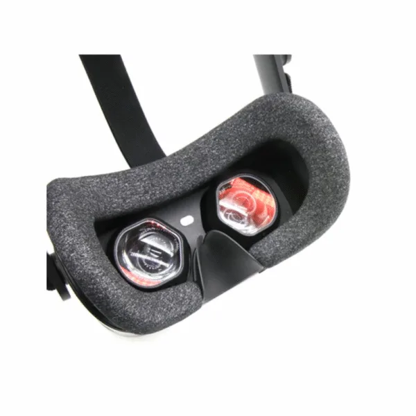 hp+reverb+g2+prescription+lenses-3 Red-marked prescription lenses snapped into HP Reverb G2 headset foam padding