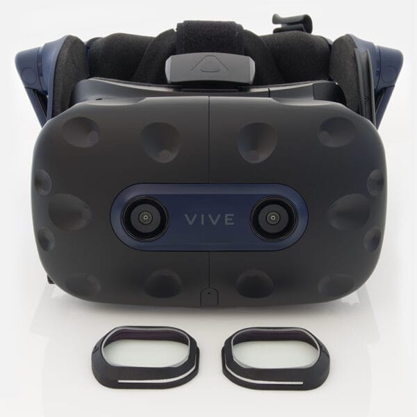 Close-up of HTC Vive Pro 2 / HTC Focus 3 with prescription lens frame
