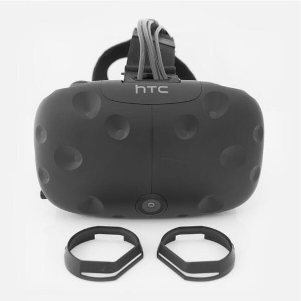 HTC Vive VR headset with prescription lens attachment