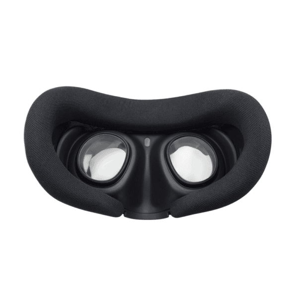 Interior view of Meta Quest 3 headset with prescription lenses securely mounted