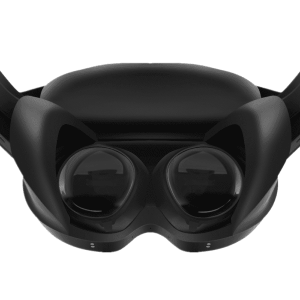 Inside view of Meta Quest Pro headset with prescription lenses installed