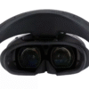 Player view inside PSVR 2 headset showing prescription lenses aligned with optics
