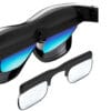 Clip-on prescription lenses next to RayNeo Air 2s headset