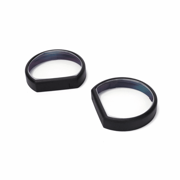 valve+index+prescription+lenses-4 Overhead image of Valve Index headset with prescription lens adapters resting on foam faceplate