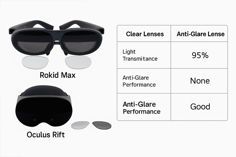 Upgrade Your Vision: VR Prescription Lenses for Headset Users in 2025 4 Comparison of VR lens types for Rokid Max, Oculus Rift, and other headsets