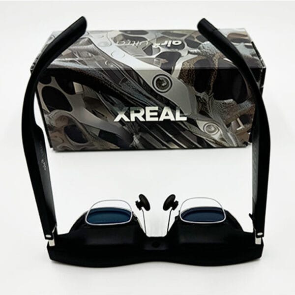 Lenses shown attached inside XREAL Air 2 Ultra with visible frame fit