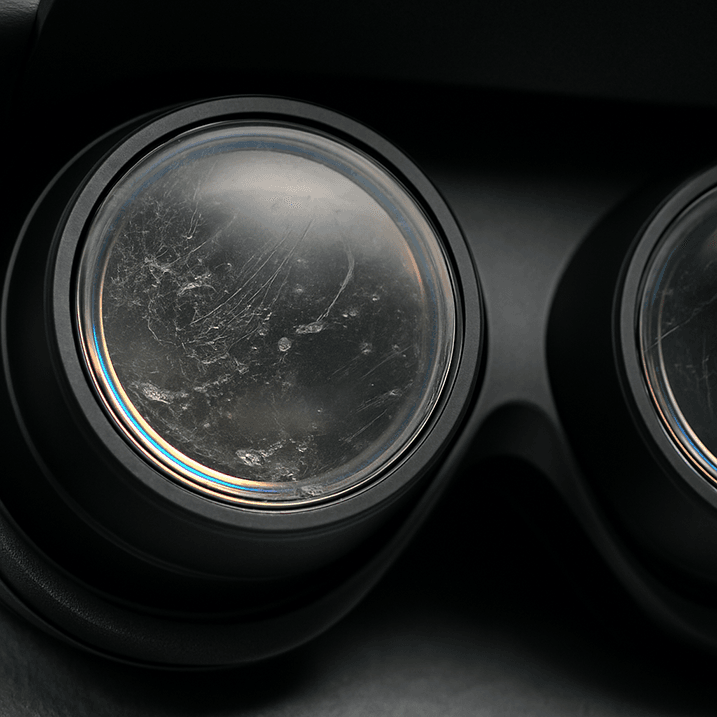 The Honest Truth: How I REALLY Clean My VR Lenses in 2025 (and Messed Up Before) 1 Dirty and scratched VR lens before clean VR lenses 2025 process