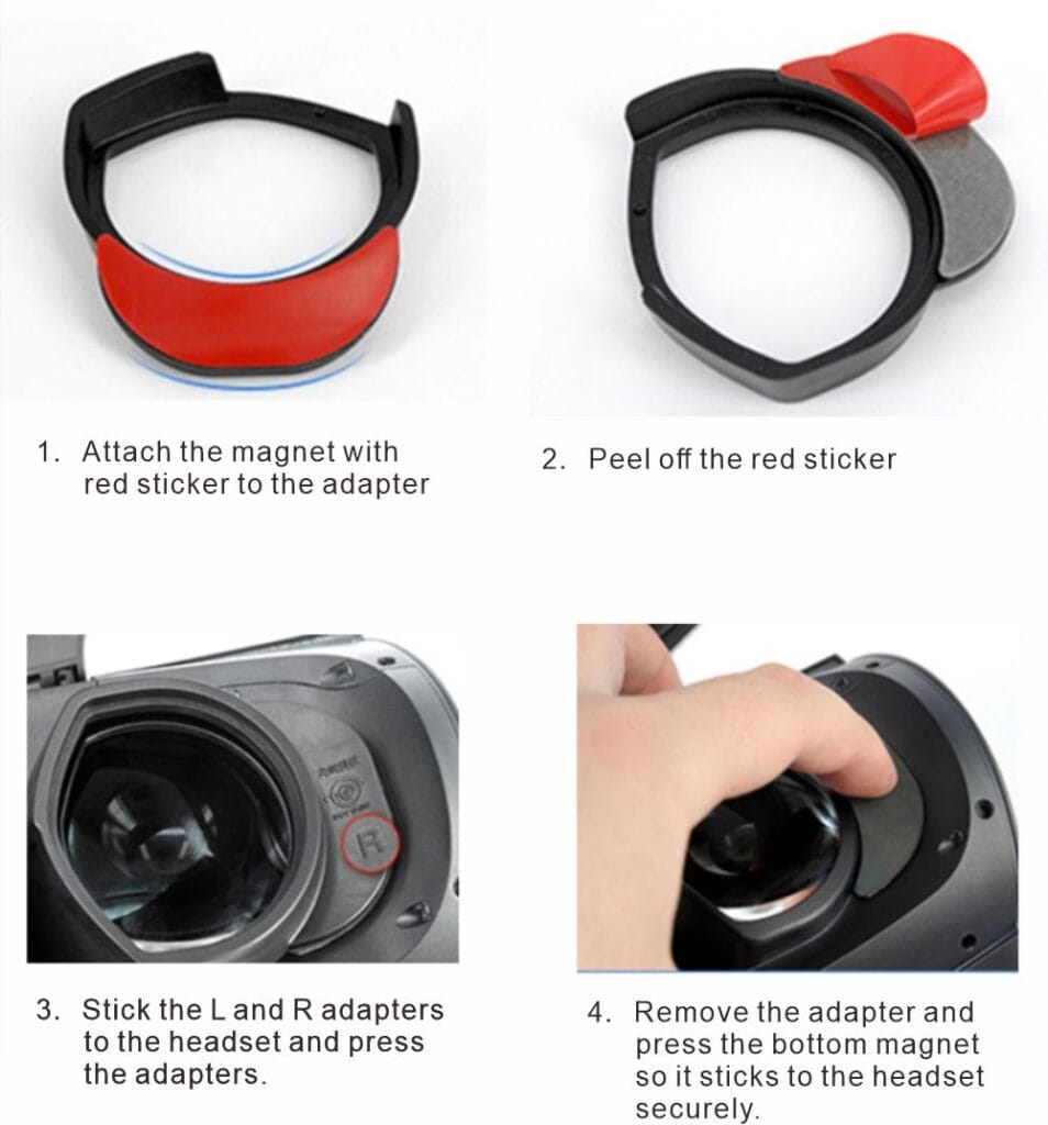 How to install your lenses 2 Magnetic prescription lens adapter installation for PSVR headset