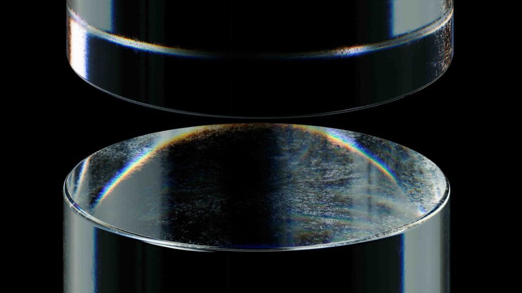 Image of a Meta Quest 2 with prescription lenses inserted