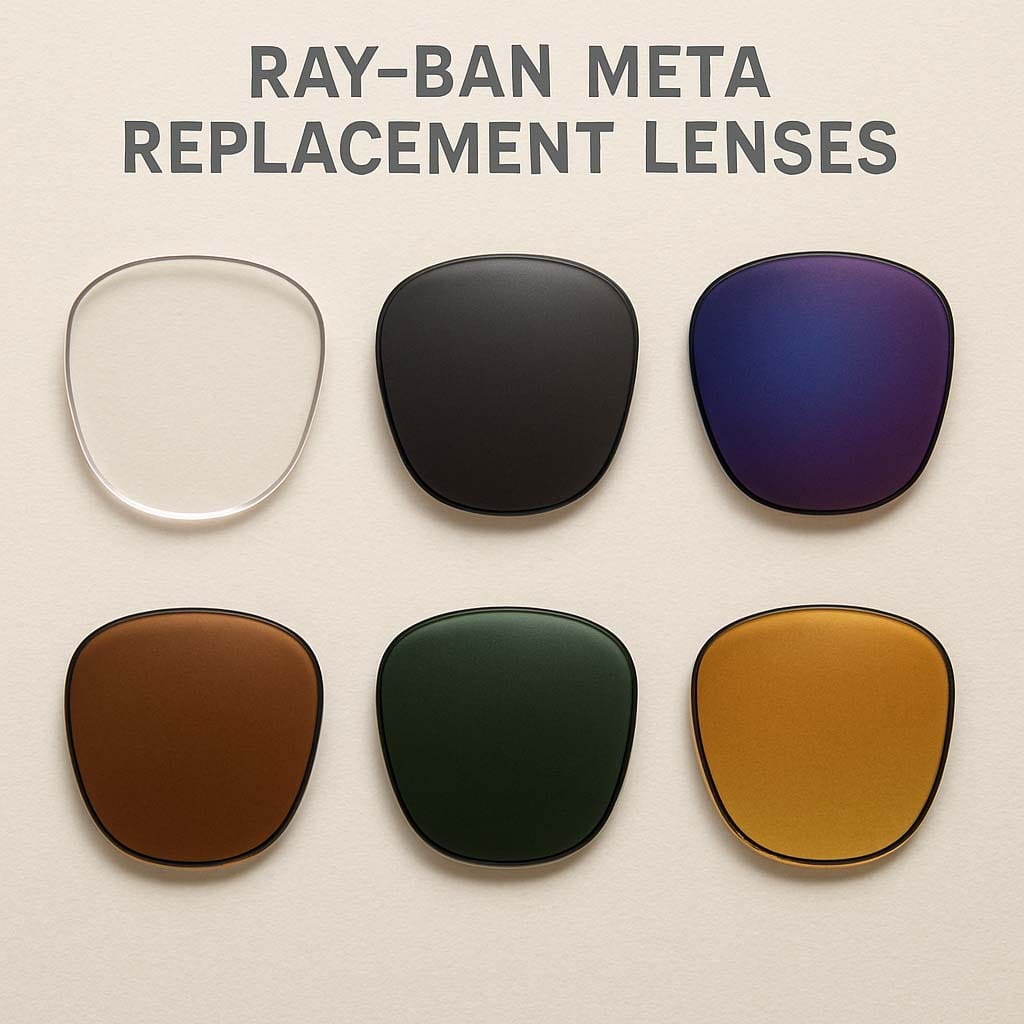 A selection of Ray-Ban Meta replacement lenses