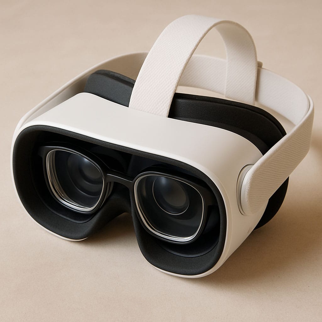 Virtual reality headset with prescription lenses