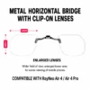 RayNeo Air 4 Pro enlarged prescription lenses 40mm by 31mm size