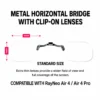 RayNeo Air 4 Pro standard prescription lenses 40mm by 26mm size