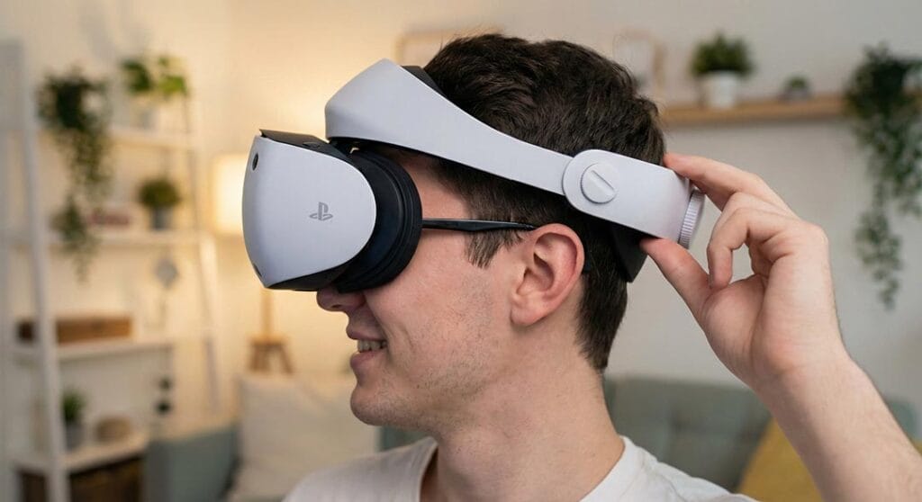 ps vr2 adjusting headband for glasses comfort