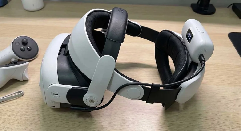 10 Must-Have Meta Quest 3 Accessories in 2026: Ultimate Comfort & Visual Upgrades 3 Halo-style battery head strap for Meta Quest 3 featuring a quick attach 3 point adapter.