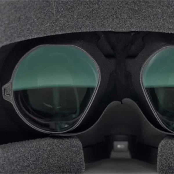 Installed prescription lenses inside Pimax Crystal Super 57 PPD headset