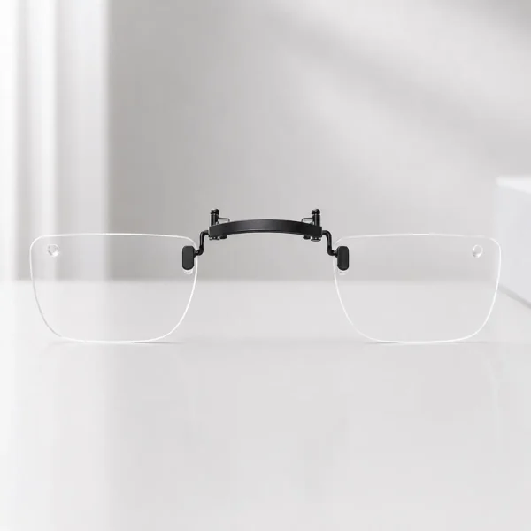Complete ROG XREAL R1 prescription lens insert with two clear lenses and black mounting bridge