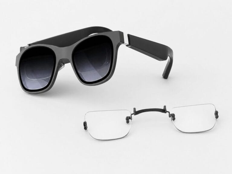 XREAL Air 2 glasses with matching prescription lens insert for model selection