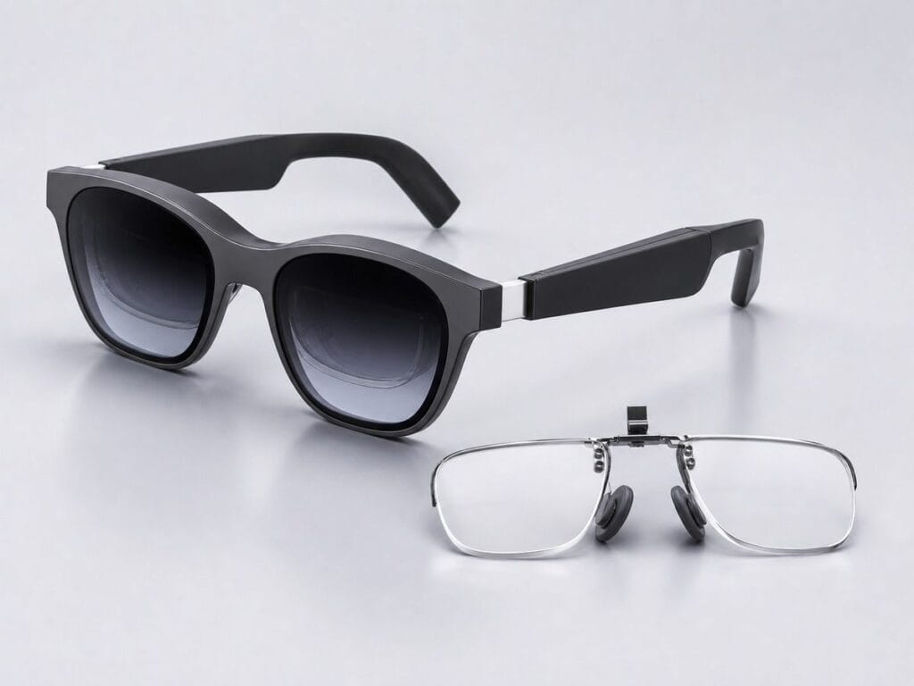 XREAL Air 2 Pro glasses with one matching prescription lens insert for shared Air 2-series ordering