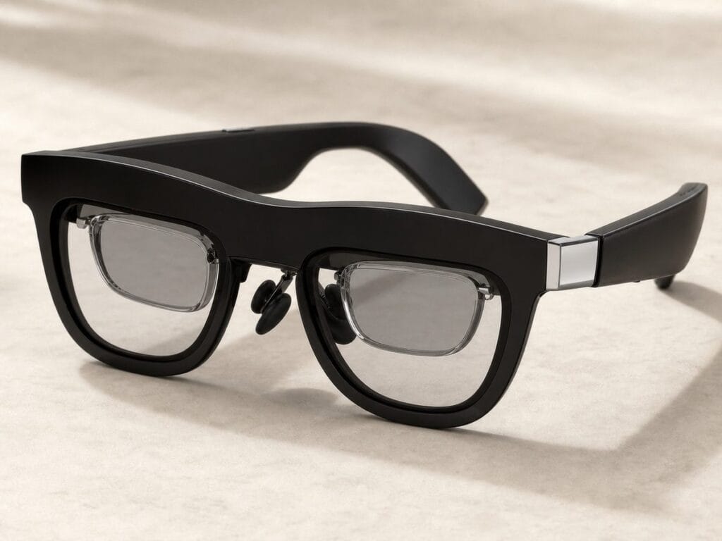 XREAL One glasses with one matching prescription lens insert for model-specific fit checking