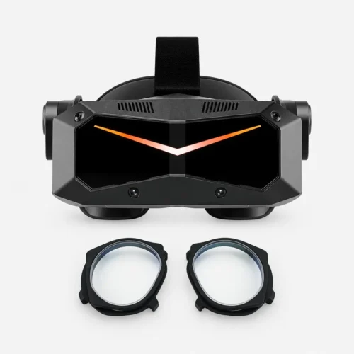 Pimax Crystal Super UltraWide 140° FOV headset with prescription lens inserts