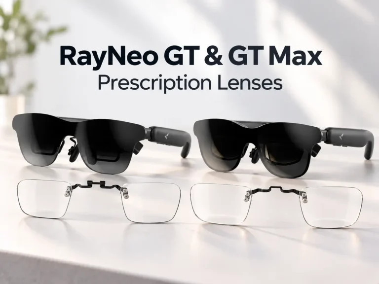 RayNeo GT and GT Max prescription lenses guide for glasses wearers.