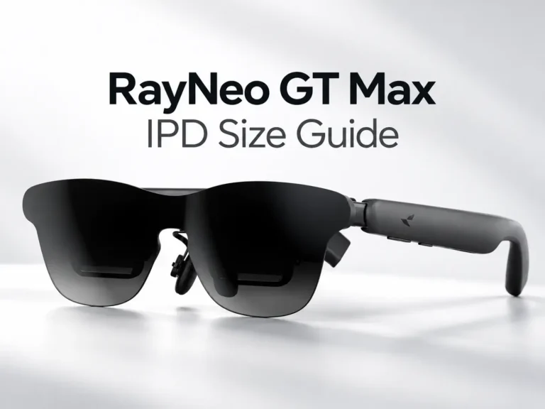 RayNeo GT Max IPD size guide for choosing S, M or L.