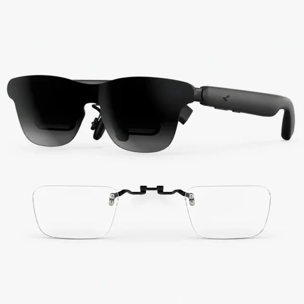 RayNeo GT Max glasses shown with the matching prescription lens insert