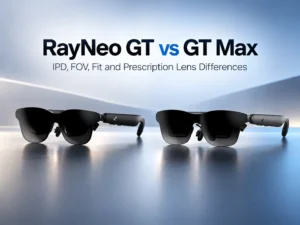 RayNeo GT and RayNeo GT Max comparison cover image showing the two AR glasses side by side.