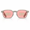 RayNeo iO AI Glasses with pink tinted lenses